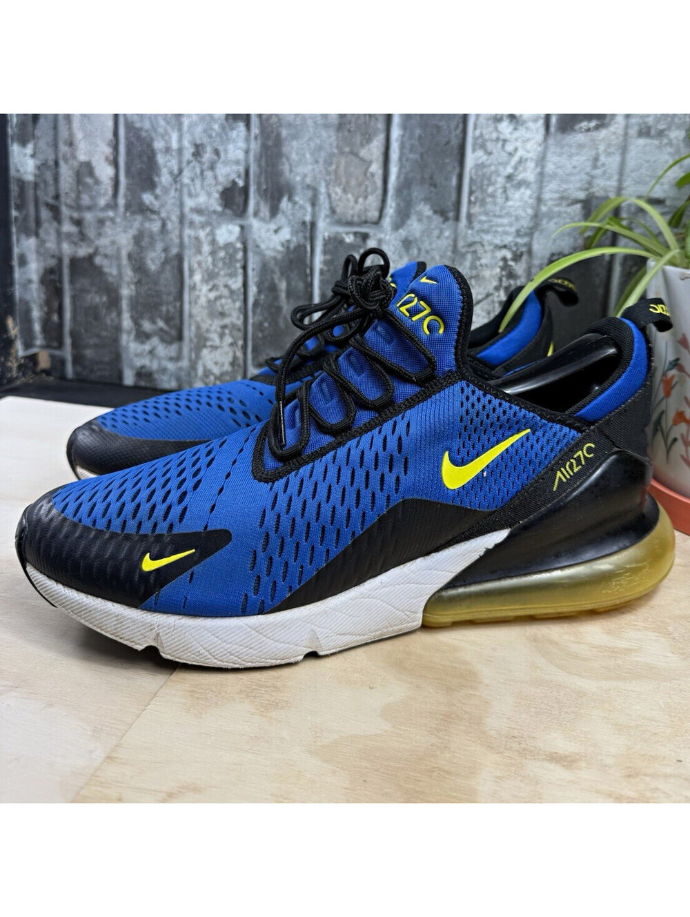 Nike Air Max 270 "Warriors" Men's Blue/Black/Yellow Low Top Lace-Up BV2517-400
